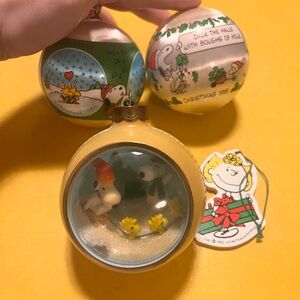Vintage Christmas Ornaments with Snoopy Design